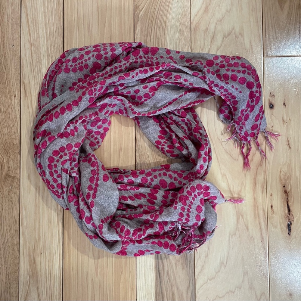 Pink and Grey pashmina style scarf